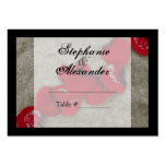 Red Rose Petals on Sand Beach Wedding Business Card Template