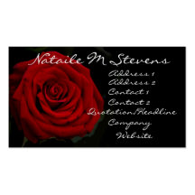 Red Rose Profile Card Business Card