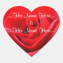 Red Rose Stickers Romantic Rose Wedding Stickers
