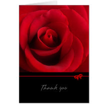 Red Rose - Thank You card