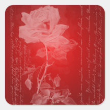 Red Rose Valentine Stickers
