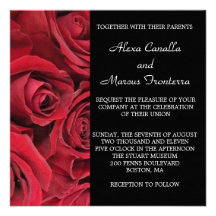 Red Rose Wedding Invitation