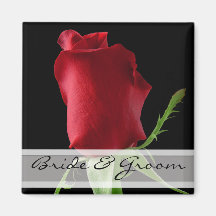 Red Rose Wedding Stickers Customise for Any Event- Fridge Magnets
