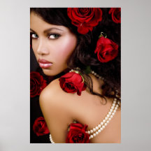 Red roses princess poster