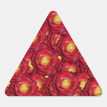 Red roses triangle sticker