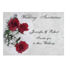 Red Roses  Wedding  Invitation
