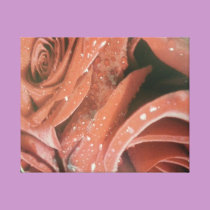 Red Roses with water droplets print canvas prints