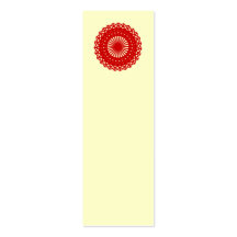 Red Round Lace Pattern Graphic. Business Cards