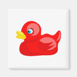 Red Rubber Duck Fridge Magnet