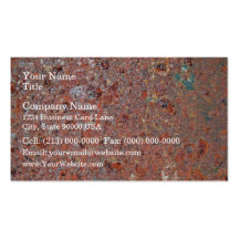 Red Rusty Metal Texture Business Card