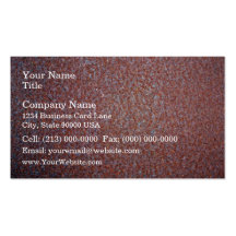 Red Rusty Metal Texture Business Card Template