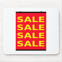 Red Sale Sign Mousepad