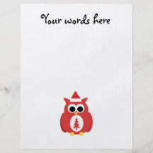 Red santa owl personalized flyer