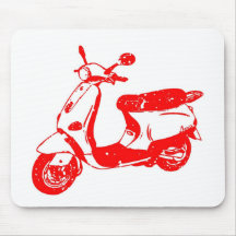 Red Scooter Mouse Pads