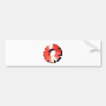 Red Shiny Wheel Bumper Sticker