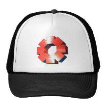 Red Shiny Wheel Mesh Hat