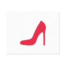 Red Shoe Pumps Canvas Print