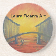 Red Skyed Venice Coasters