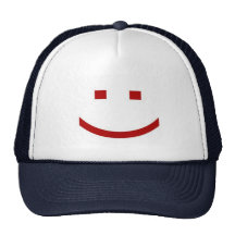 Red Smiley Mesh Hat