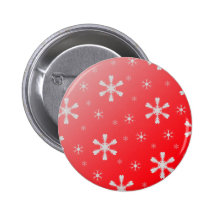 Red Snowflake Button