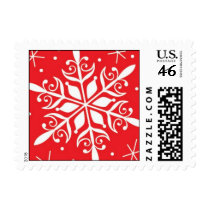 red snowflake stamps