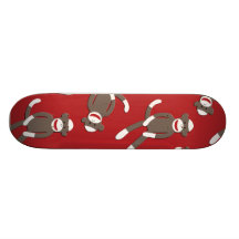 Red Sock Monkey Skateboard