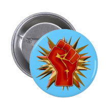 Red Solidarity Fist to Customise on Tshirts Pin