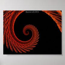 red spiral posters