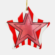 red star christmas ornament