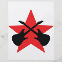Red Star crossed guitars Flyer