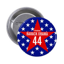 RED STAR OBAMA BUTTONS