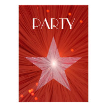 Red Star 'Party' invitation