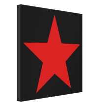 Red Star Stretched Canvas Prints