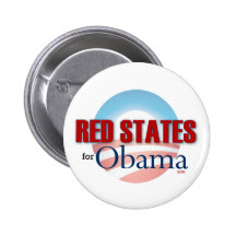 Red States for Obama Button