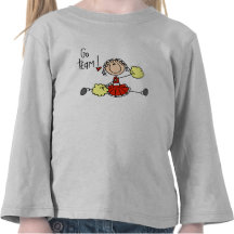 Red Stick Figure Cheerleader t-shirts and Gifts