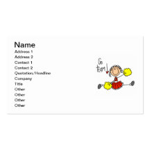 Red Stick Figure Cheerleader t-shirts and Gifts Business Card Templates