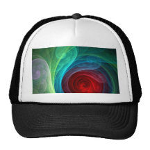 Red Storm Abstract Art Hat