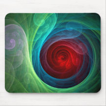 Red Storm Abstract Art Mousepad