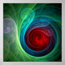 Red Storm Abstract Art Print