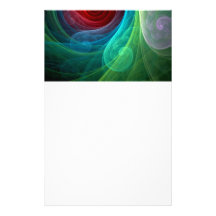 Red Storm Abstract Art Stationery