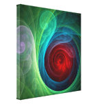 Red Storm Abstract Art Wrapped Canvas Print