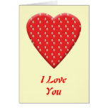 Red Strawberry Heart. Card