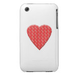 Red Strawberry Heart iPhone 3 Cases