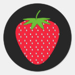 Red Strawberry. Round Stickers