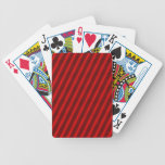 Red Stripes Pattern playing cards