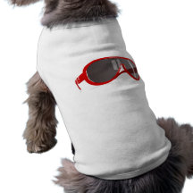 Red Sunglasses Dog T-shirt
