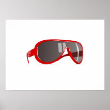Red Sunglasses Print