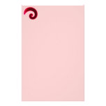 Red Swirl Custom Stationery