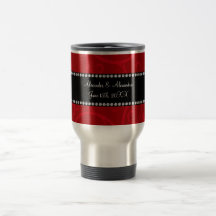 Red swirls wedding favors coffee mug