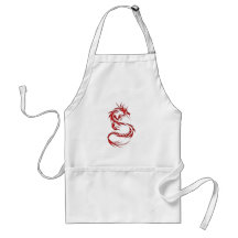 Red Tattoo Dragon Aprons